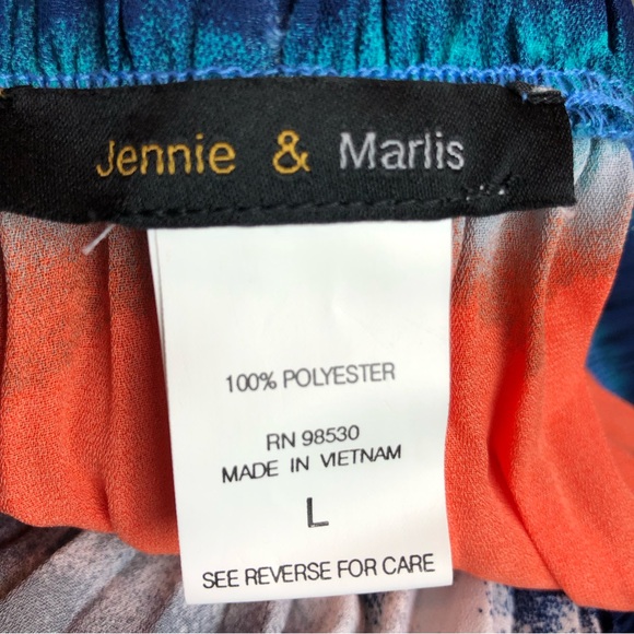 3 for $25 NWT Jennie & Marlis Pleated Maxi Skirt Sz L - Picture 4 of 5